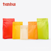 Wholesale biodegradable food tea pouch with zipper standing up pouch bag for food packaging
